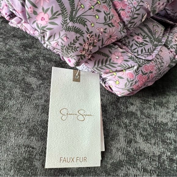 NWT Jessica Simpson Lavender Floral Coat - Picture 7 of 11